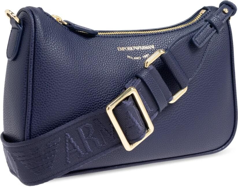 Emporio Armani Blauwe Baguette met Verstelbare Band en Logo Belettering Blue Dames - Foto 7