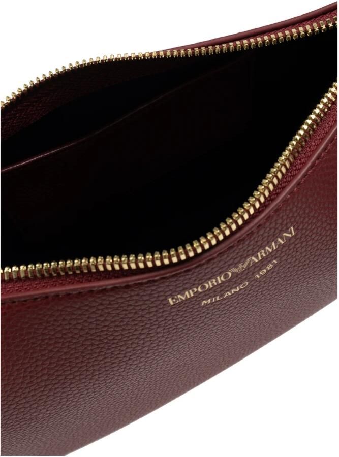 Emporio Armani Mini Baguette Bordeaux met Zwart Logo Red Dames - Foto 2
