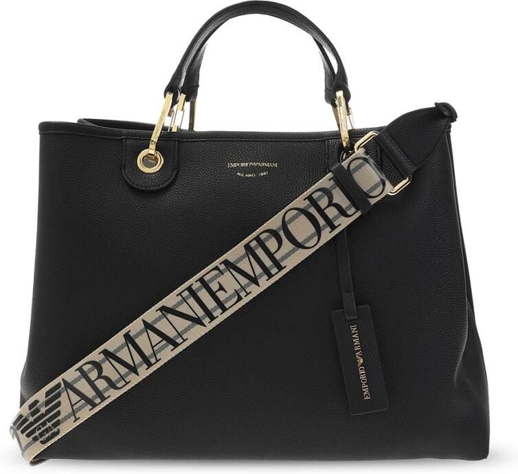 Emporio Armani Zwarte handtas met verstelbare band en afneembare zak Black Dames - Foto 6