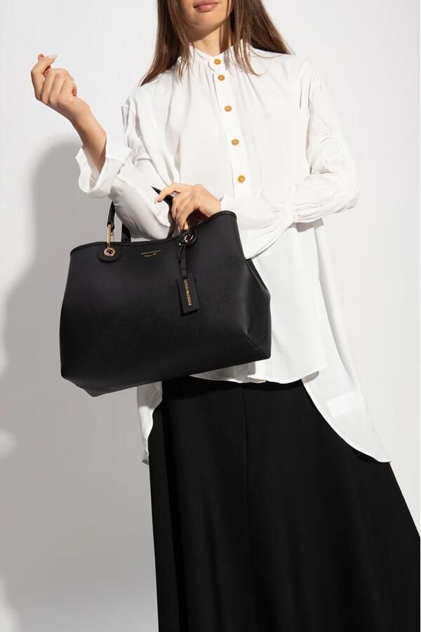 Emporio Armani Zwarte handtas met verstelbare band en afneembare zak Black Dames - Foto 4