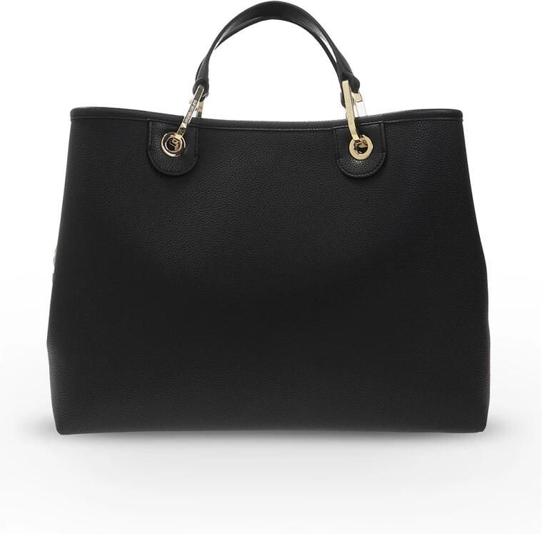 Emporio Armani Zwarte handtas met verstelbare band en afneembare zak Black Dames