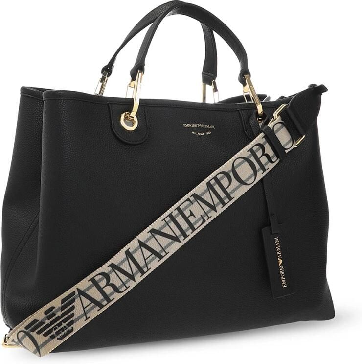 Emporio Armani Zwarte handtas met verstelbare band en afneembare zak Black Dames - Foto 2