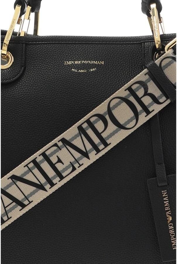 Emporio Armani Zwarte handtas met verstelbare band en afneembare zak Black Dames - Foto 3
