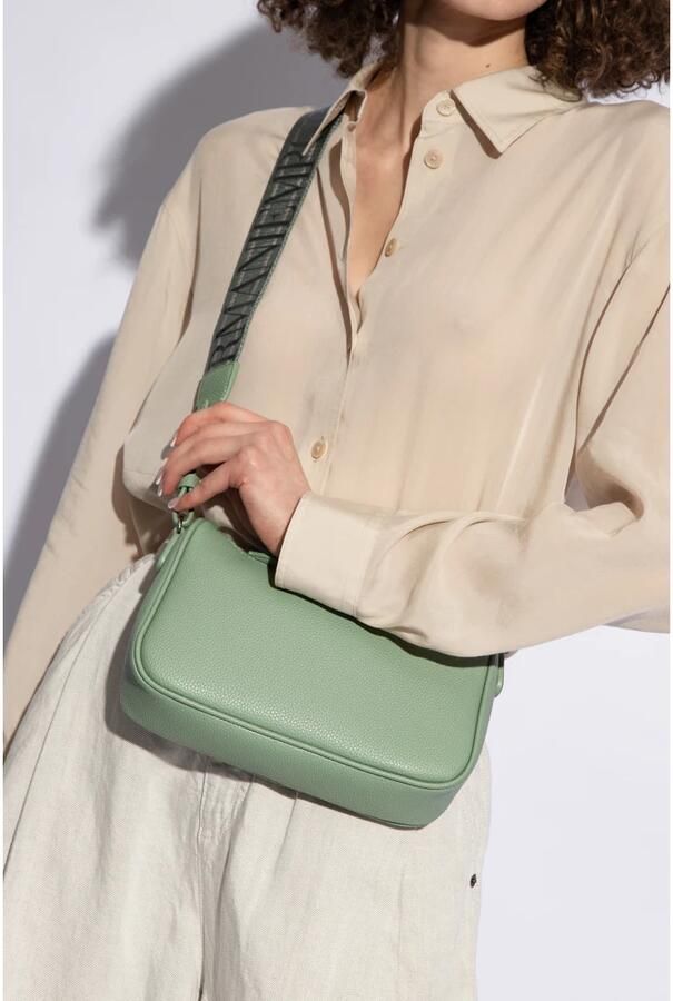Emporio Armani Baguette Tas met Hertenprint Afwerking Green Dames - Foto 5