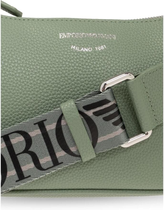 Emporio Armani Baguette Tas met Hertenprint Afwerking Green Dames - Foto 3
