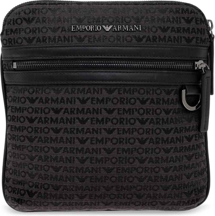 Emporio Armani Schoudertas met monogram Black Heren - Foto 4