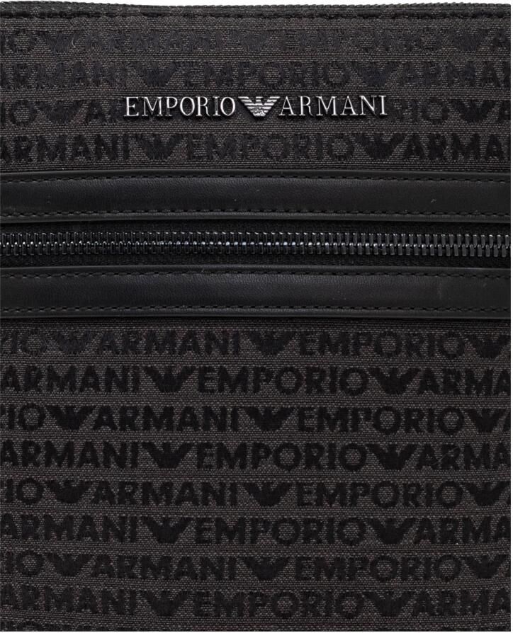 Emporio Armani Schoudertas met monogram Black Heren - Foto 3
