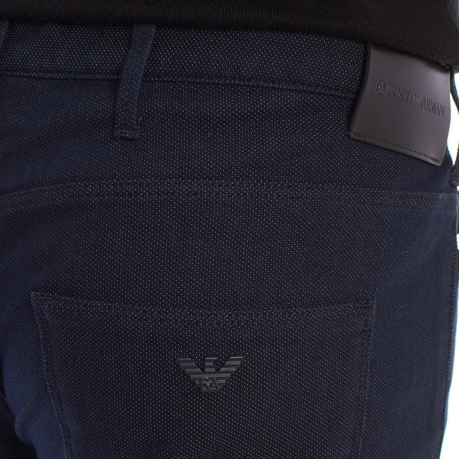 Emporio Armani Slim Fit Denim Broek met Kenmerkende Details Blue Heren