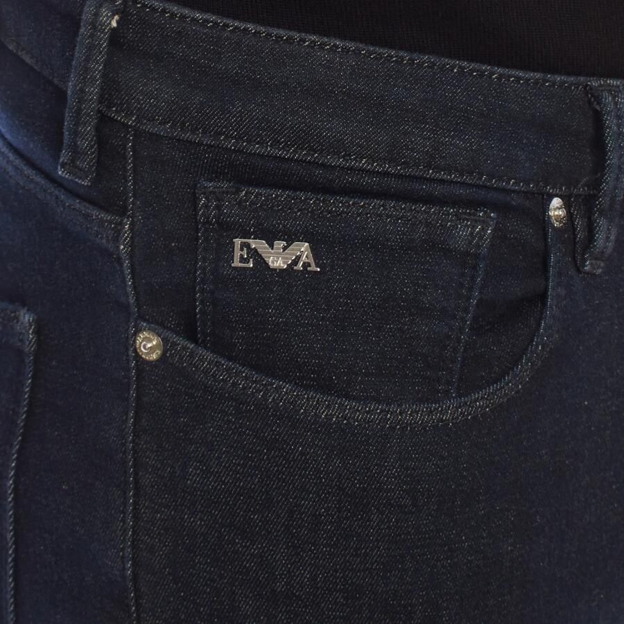 Emporio Armani Slim Fit Donkere Denim Jeans Blue Heren