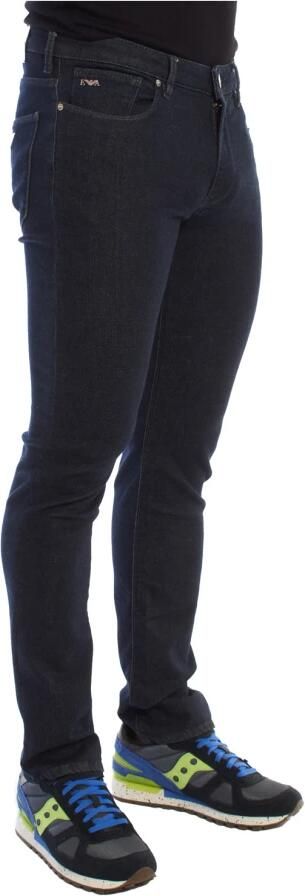Emporio Armani Slim Fit Donkere Denim Jeans Blue Heren - Foto 4