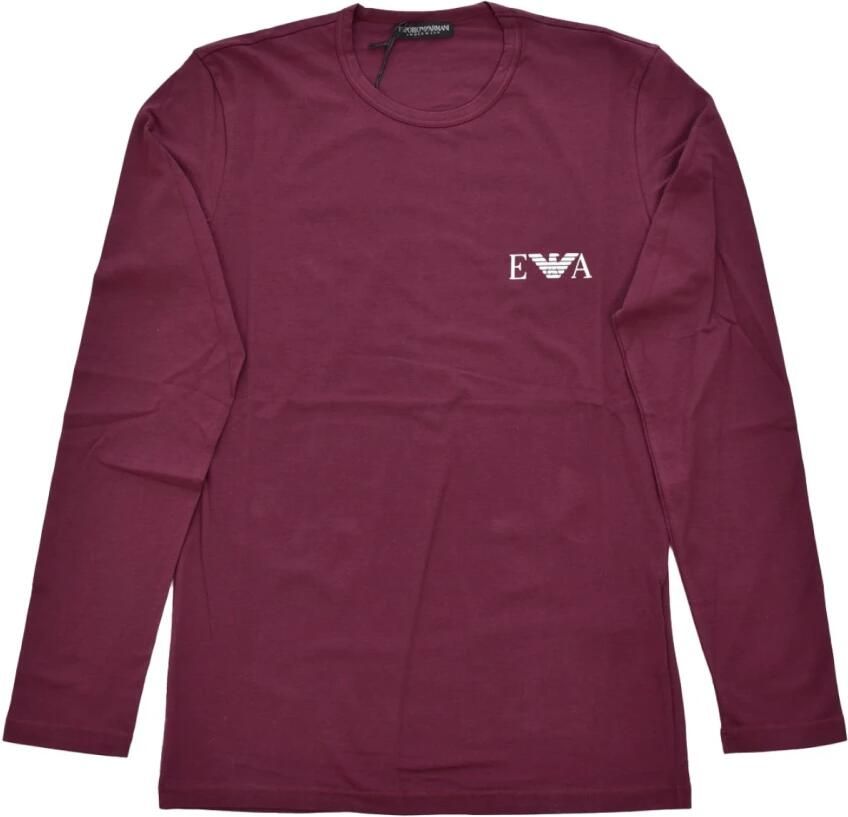 Emporio Armani Slim Fit Longsleeve Logo Print T-Shirt Red Heren - Foto 2