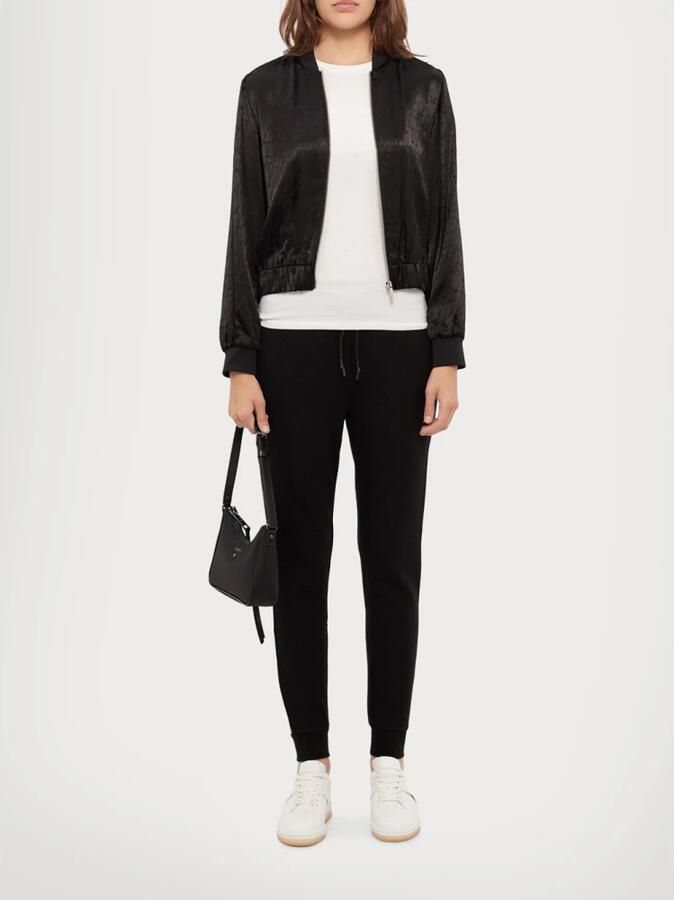 Emporio Armani Sportieve Zwarte Trekkoord Taille Logo Broek Black Dames