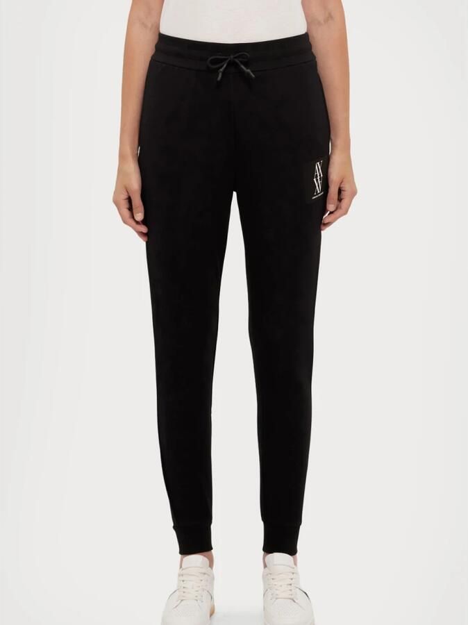 Emporio Armani Sportieve Zwarte Trekkoord Taille Logo Broek Black Dames - Foto 4