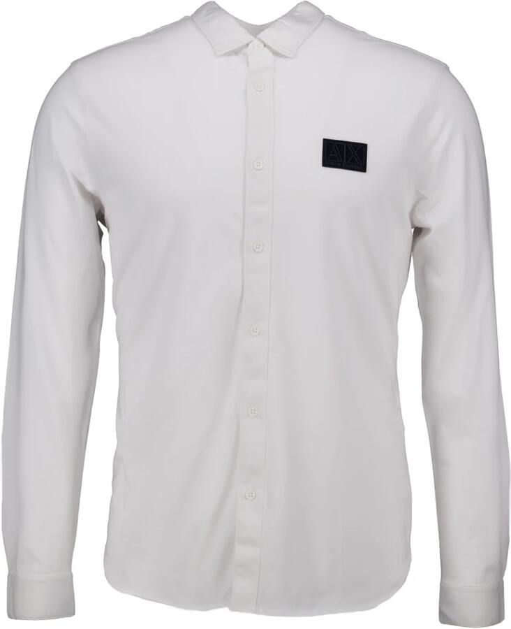 Armani Exchange Regular fit vrijetijdsoverhemd met labelpatch model 'Pique'