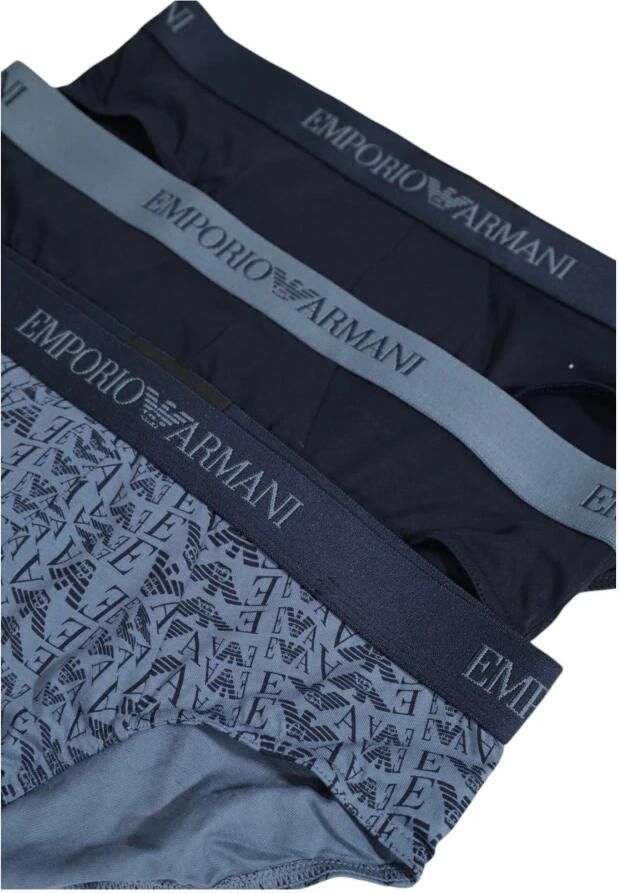 Emporio Armani Blauwe Polyester Ondergoed Collectie Herfst Winter Blue Heren