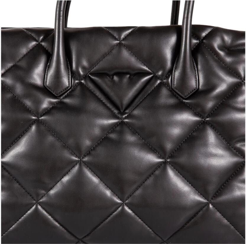 Emporio Armani Zwarte Gewatteerde Handtas met Adelaarslogo Black Dames - Foto 2