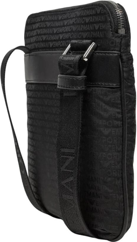 Emporio Armani Logo Crossbody Tas met Verstelbare Band Black Heren - Foto 3