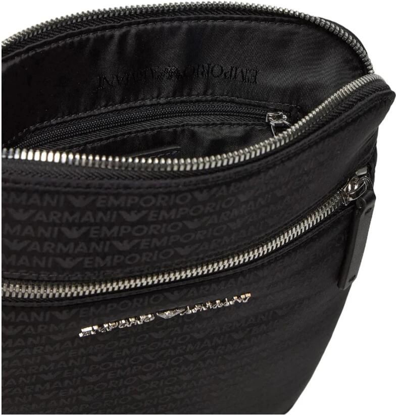 Emporio Armani Logo Crossbody Tas met Verstelbare Band Black Heren - Foto 2
