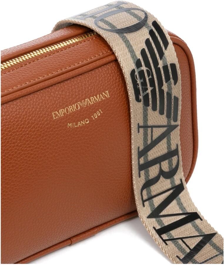 Emporio Armani Mini tas met verstelbare band en logo belettering Brown Dames - Foto 2