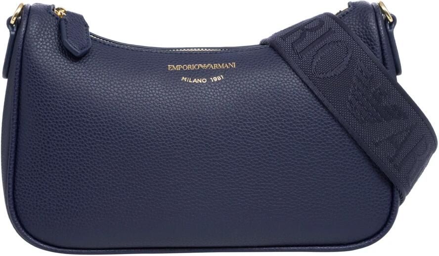 Emporio Armani Blauwe Baguette met Verstelbare Band en Logo Belettering Blue Dames - Foto 9