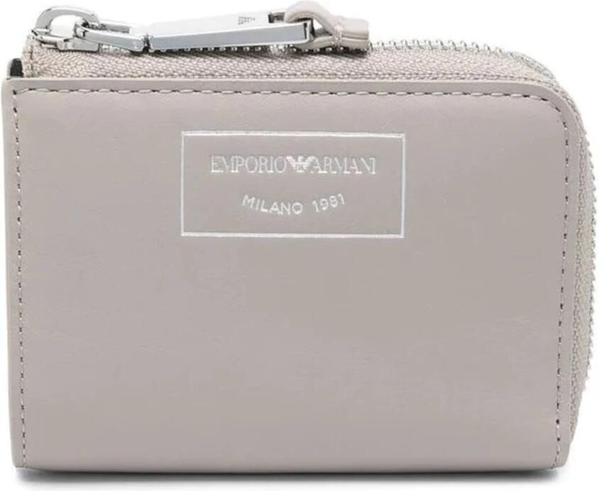Emporio Armani Stijlvolle Leren Portemonnee voor Vrouwen Beige Dames - Foto 3