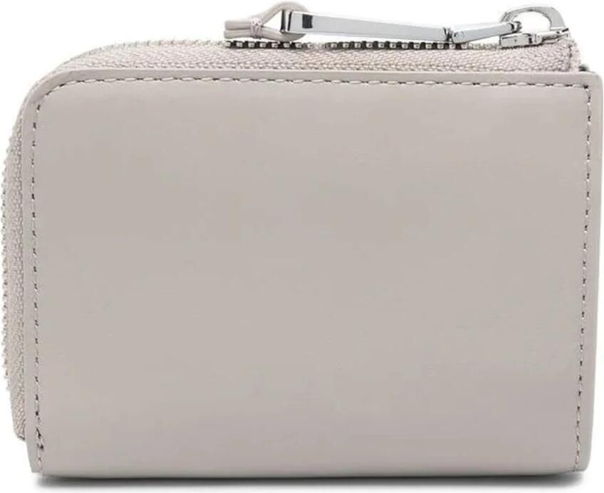 Emporio Armani Stijlvolle Leren Portemonnee voor Vrouwen Beige Dames