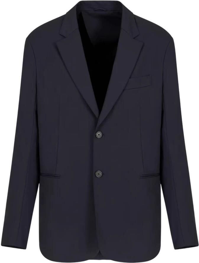 Emporio Armani Stijlvolle Nylonjassen met Reverskraag Blue Heren - Foto 3