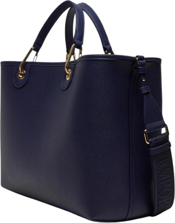 Emporio Armani Verstelbare Tote Tas met Magneetsluiting Blue Dames - Foto 3