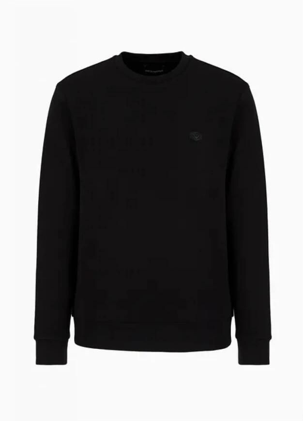 Emporio Armani Stijlvolle Sweatshirts en Hoodies Collectie Black Heren