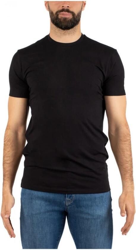 Emporio Armani Zwart Crew-neck T-shirt Regular Fit Black Heren