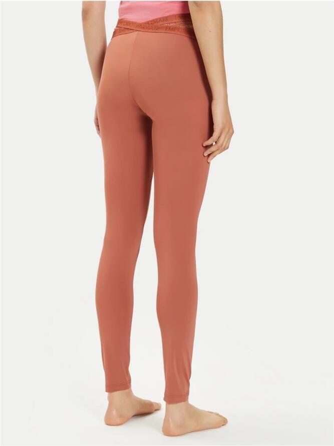 Emporio Armani Stretch Leggings Gedrukt Logo Brown Dames - Foto 2