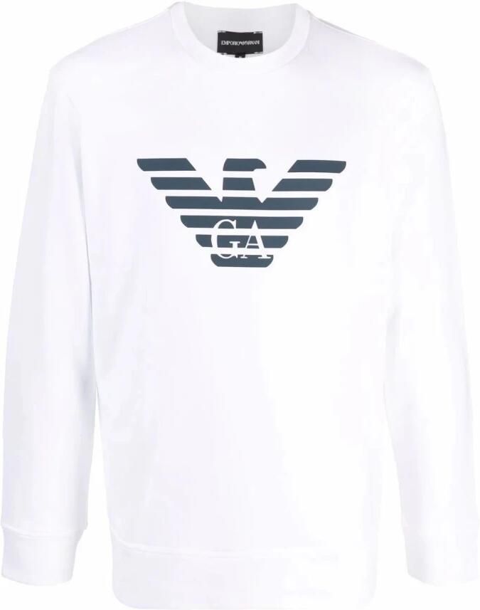Emporio Armani Klassieke Crewneck Sweatshirt White Heren - Foto 5