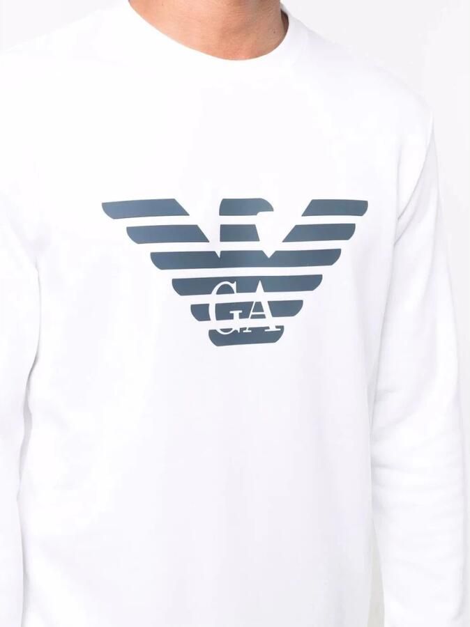Emporio Armani Klassieke Crewneck Sweatshirt White Heren