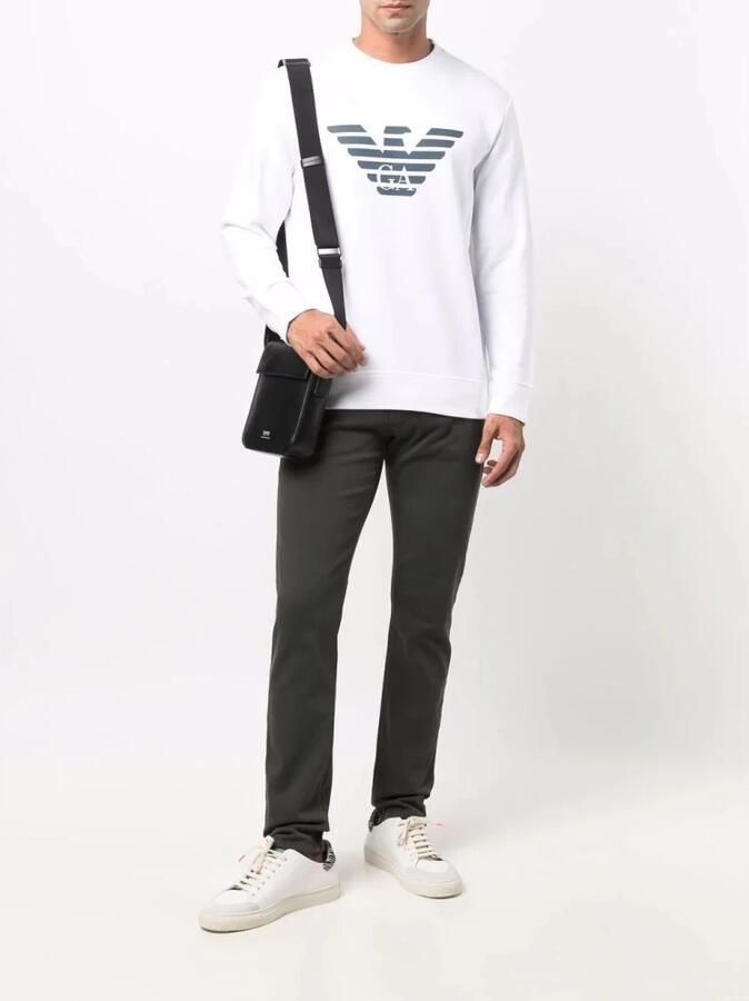 Emporio Armani Klassieke Crewneck Sweatshirt White Heren - Foto 3