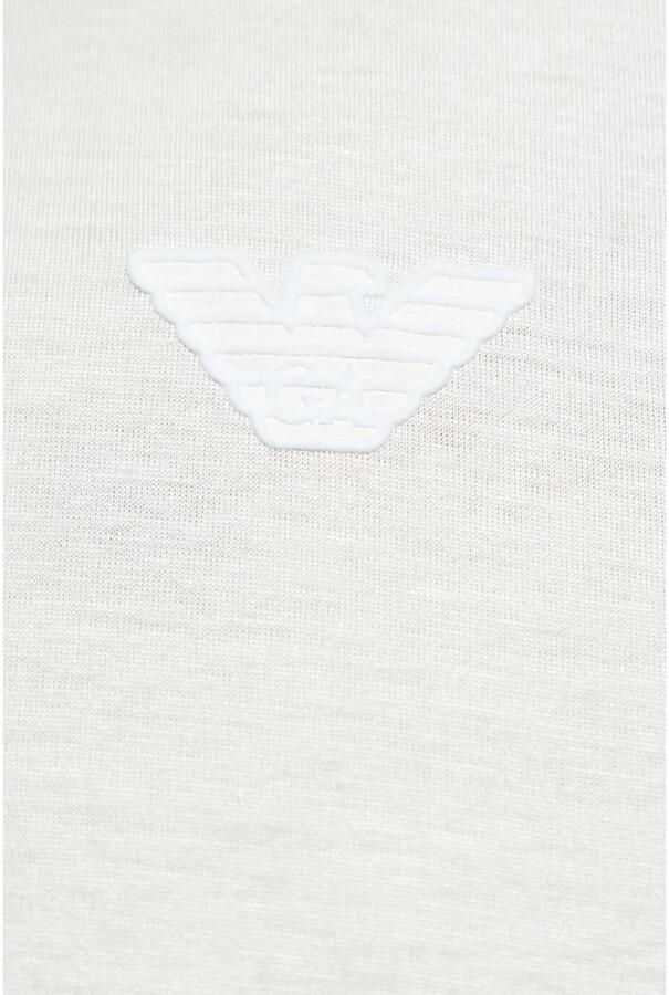 Emporio Armani Witte Crewneck T-shirt met Logo Borduurwerk White Heren - Foto 2