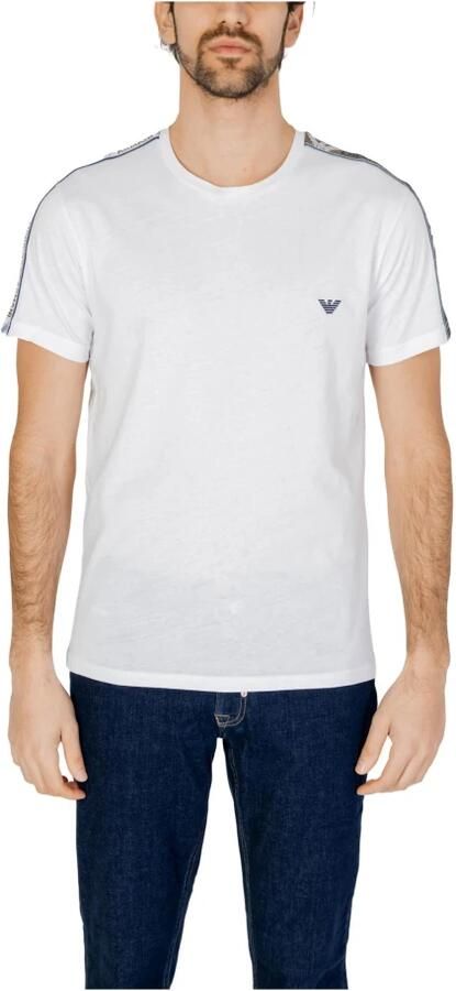 Emporio Armani Katoenen Heren T-shirt Lente Zomer Collectie White Heren - Foto 4