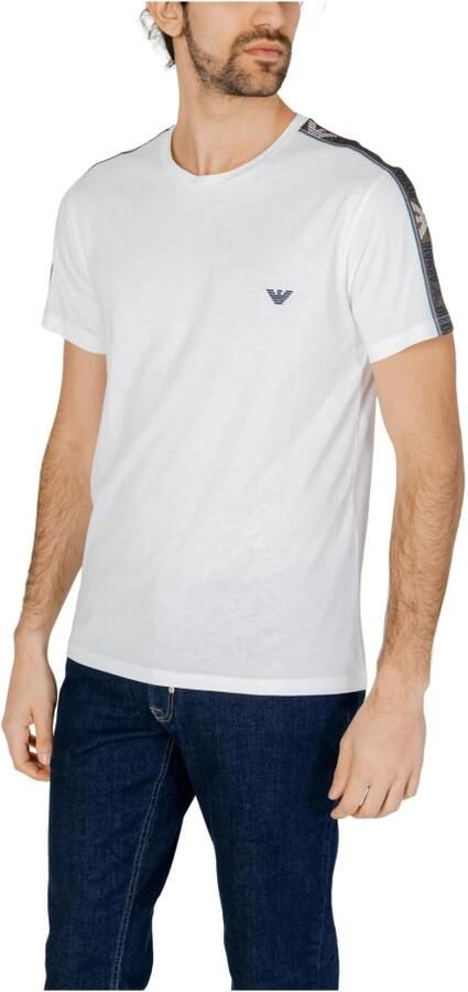 Emporio Armani Katoenen Heren T-shirt Lente Zomer Collectie White Heren - Foto 3