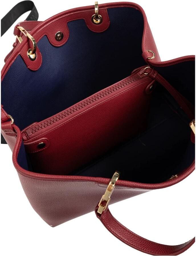 Emporio Armani Bloedrode vegan lederen handtas met hertenprint Red Dames - Foto 4