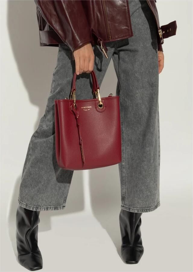 Giorgio Armani Bordeaux Synthetische Dames Shopper Red Dames