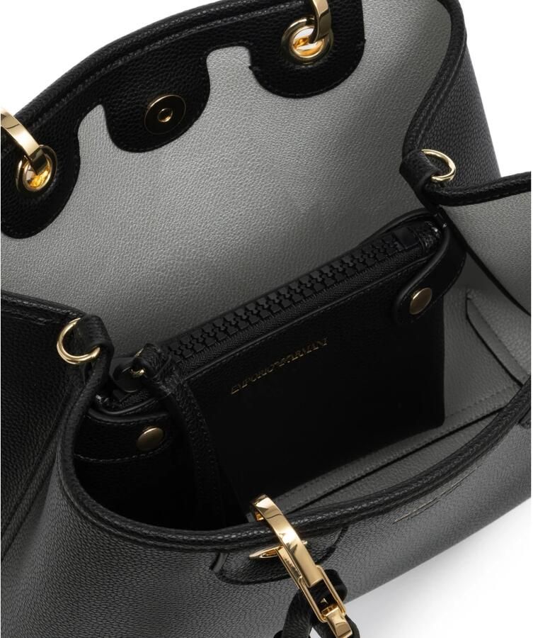 Emporio Armani Shoppers Shopping S Simil Cervo Shopping S Simil Cervo in zwart - Foto 4