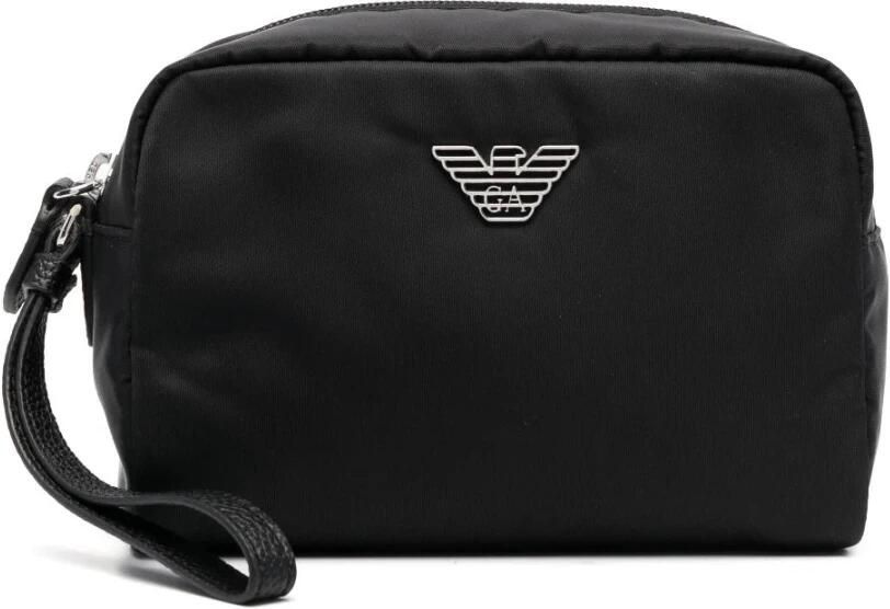 Emporio Armani Zwarte Technische Stoffen Tas met Logo Black Dames - Foto 4