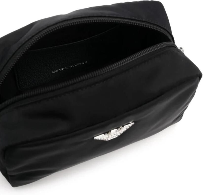 Emporio Armani Zwarte Technische Stoffen Tas met Logo Black Dames