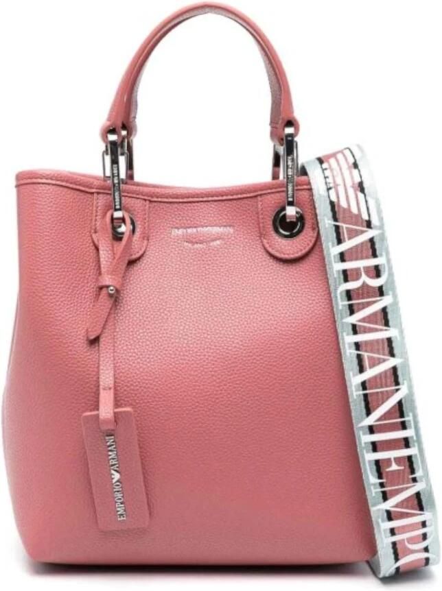 Emporio Armani Winkelmandje met verstelbare band en afneembare zak Pink Dames