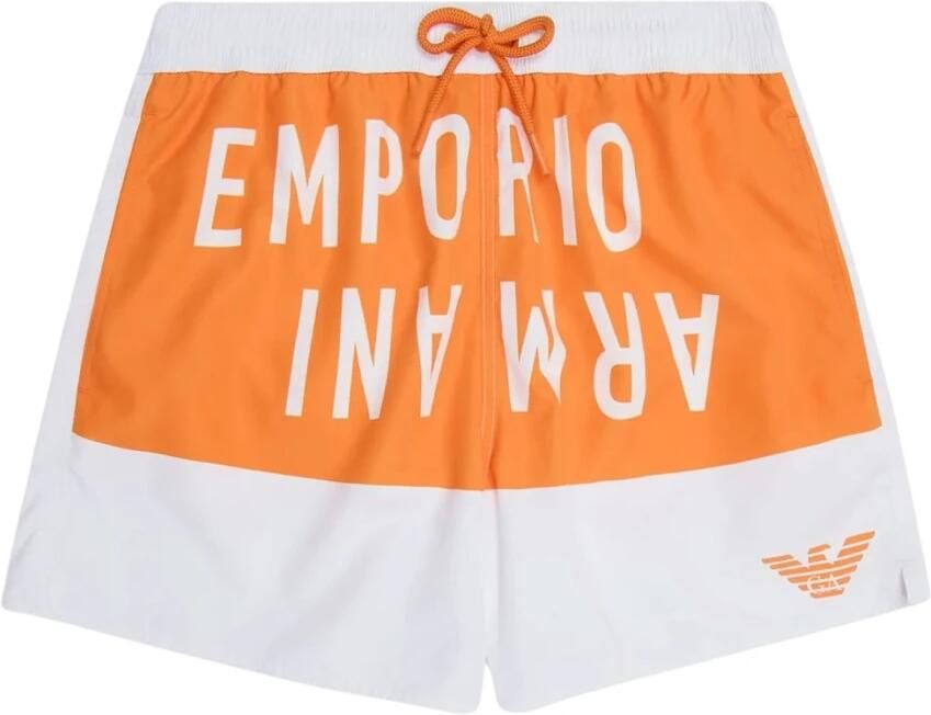 Emporio Armani Wit Logo Zwemshorts Shorty Stijl Multicolor Heren - Foto 3