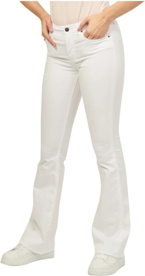 Emporio Armani Witte Flare Fit Denim Jeans White Dames