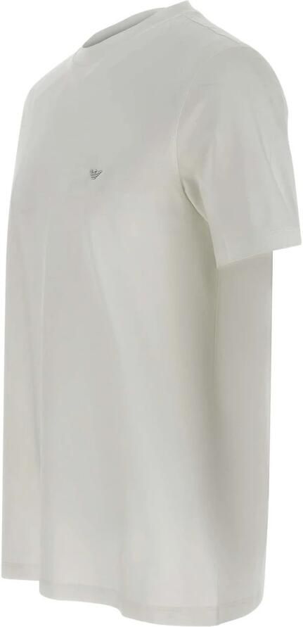 Emporio Armani Katoenen T-shirt met toon-op-toon print White Heren - Foto 6