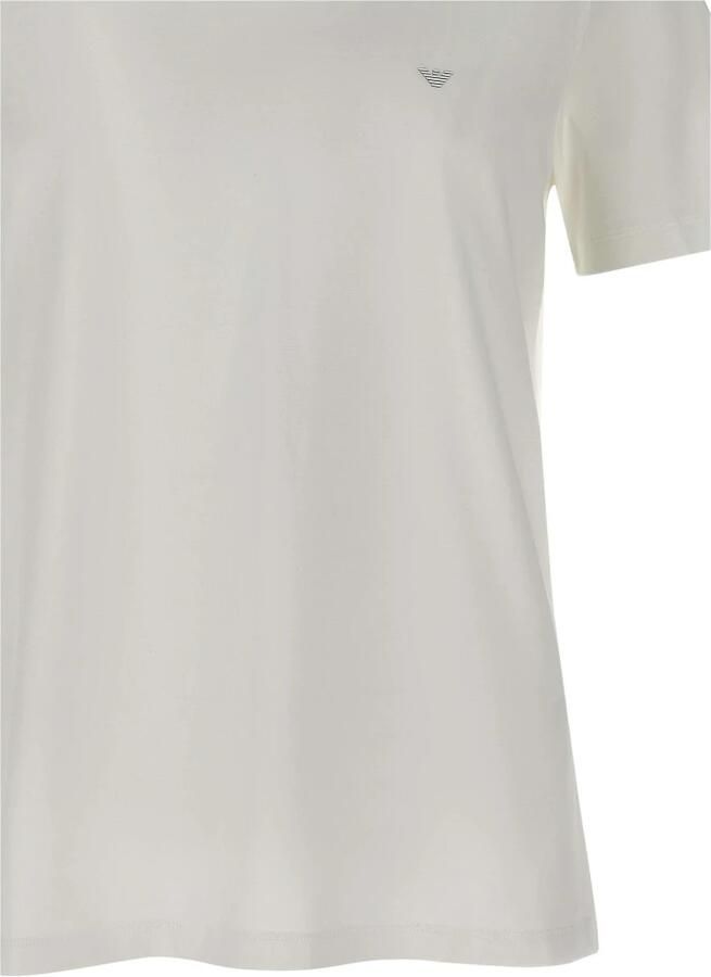 Emporio Armani Katoenen T-shirt met toon-op-toon print White Heren - Foto 3