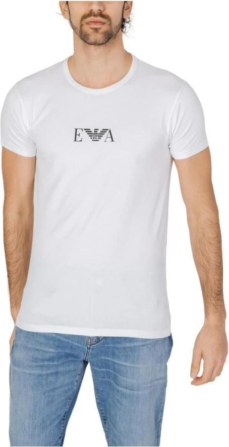 Emporio Armani Heren Katoenen T-shirt Herfst Winter Collectie White Heren - Foto 4