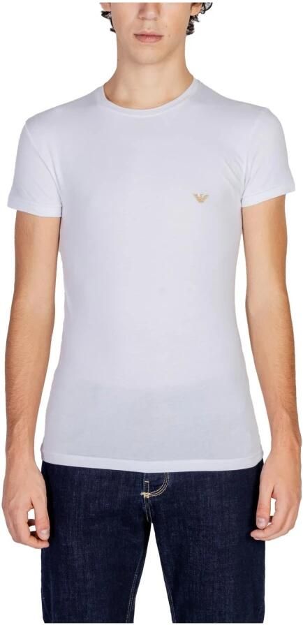 Emporio Armani Katoenen Heren T-shirt Herfst Winter Collectie White Heren
