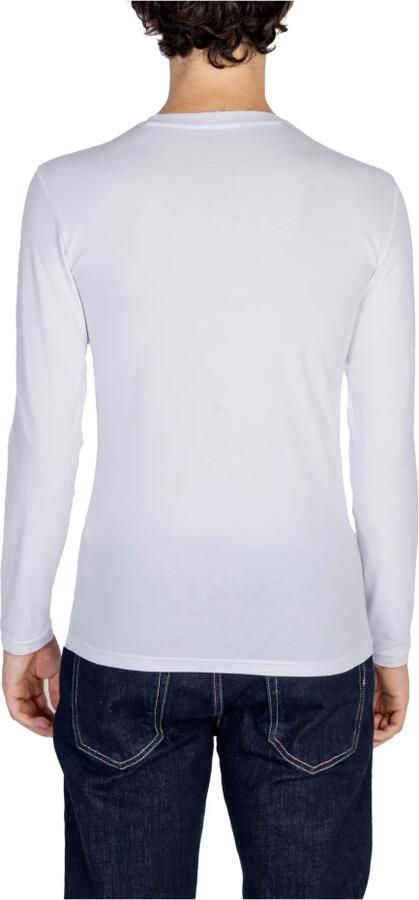 Emporio Armani Stretch Logo Geborduurd T-shirt Wit White Heren - Foto 4